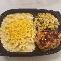 SINGLE MEAL COMBO #1 - Pulled Pork, Mac N Cheese w/ Basil Butter Corn.